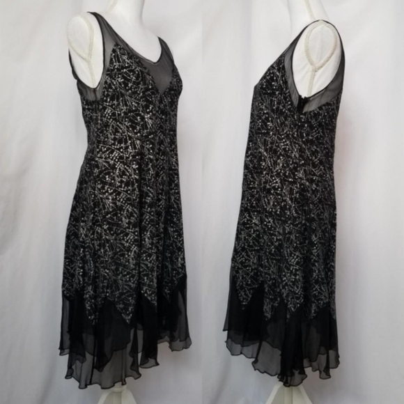 NWT Christopher Kane 100% silk black chiffon dress size 12 - Picture 4 of 8